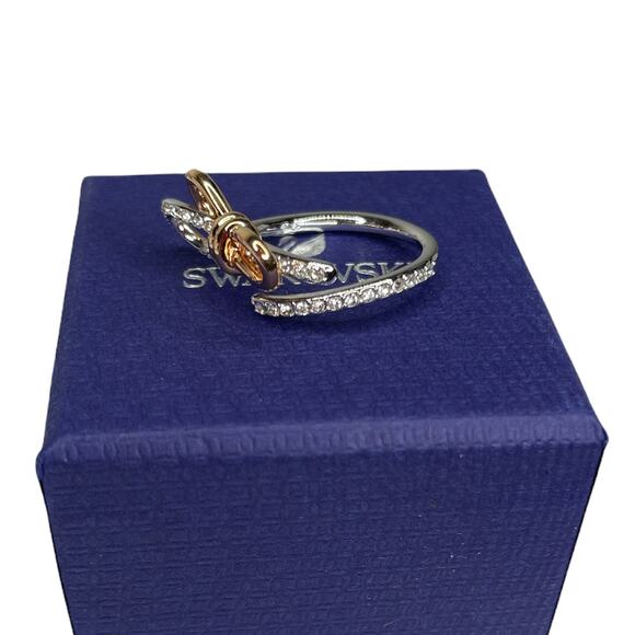 Swarovski Lifelong Bow ring Bow, White, Mixed metal finish Size Eur 55 / 7 USA - Picture 3 of 7